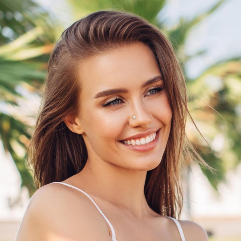 ONESING 23-40 Pcs Gold Nose Rings & Studs - 18G & 20G Nose Piercing Jewelry - L Shape, Hoop & Screw Body Jewelry for Women & Men - Image 5